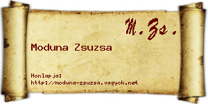 Moduna Zsuzsa névjegykártya
